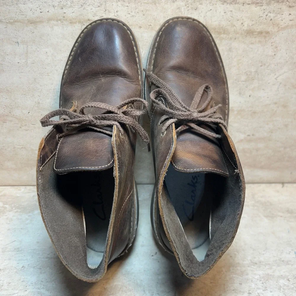 Clarks‎ Bushacre 2 Mens 7 Beeswax Brown Leather Chukka Desert Boots 26106562